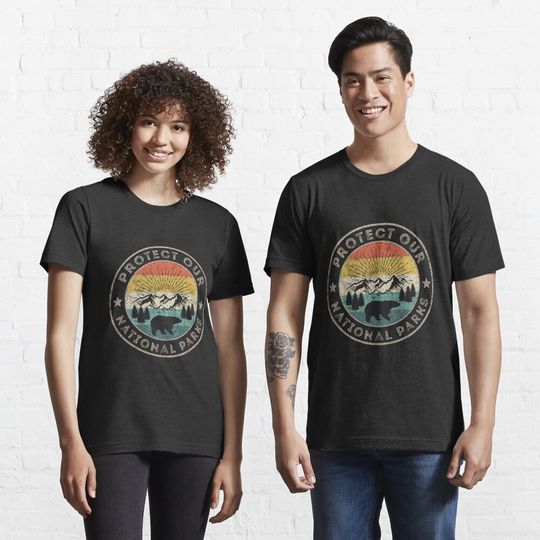 Discover Protect Our National Parks Retro Hiking Essential T-Shirt