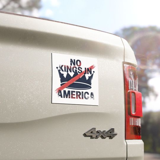Discover No Kings In America Car Magnet, Car Decor, Gift for Freedom Lovers