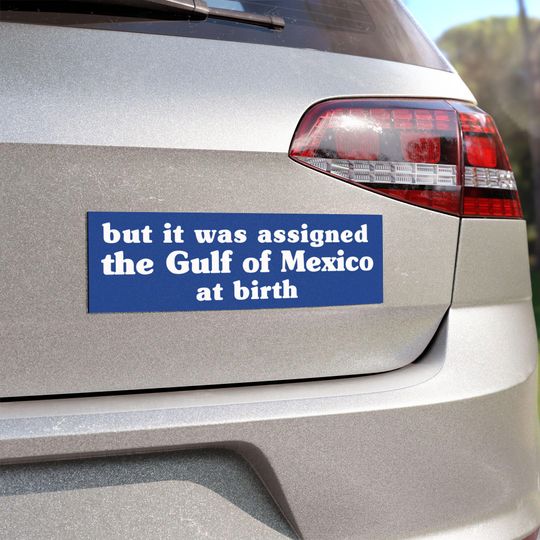 Discover But It Was Assigned the Gulf of Mexico at Birth Car Magnet, Funny Political Magnet