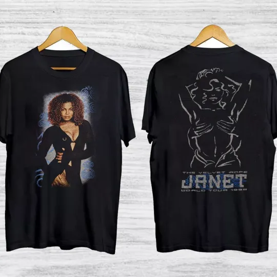 Discover 1998 Vintage Janet Jackson The Velvet Rope World Tour T-Shirt