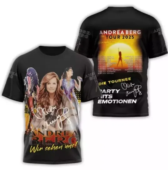 Discover Andrea Berg Tour 2025 Wir Sehen Uns 3D T-Shirt