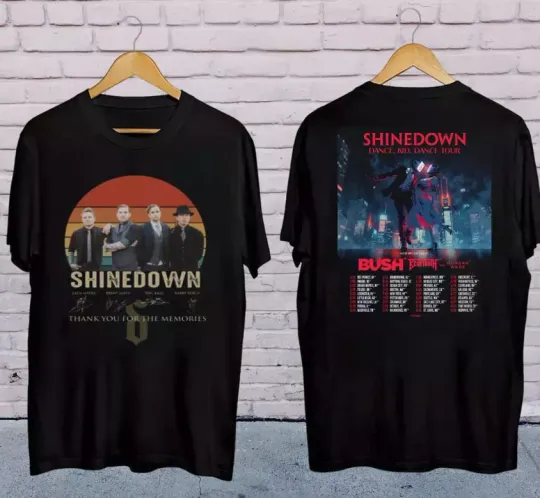 Discover Shine down Dance Tour 2025 Shirt, Shine down Band 90S Vintage T-Shirt