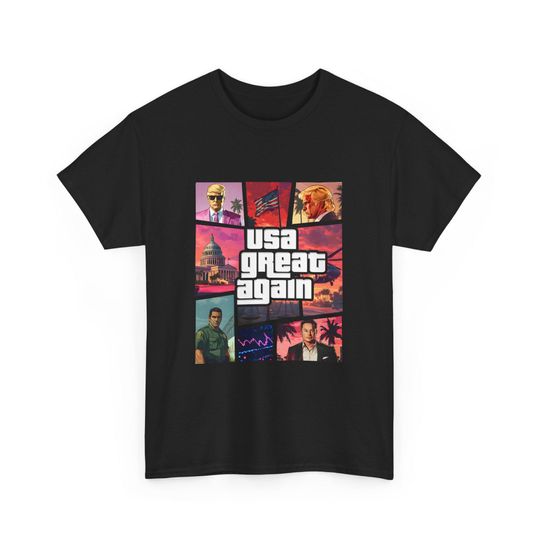 Discover Donald Trump in GTA - T-shirt // Funny / Elon Musk / Christmas