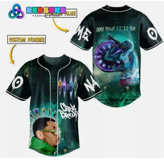 Discover Chris Brown THE TOUR Baseball Jersey baseball jersey, new 3d gift