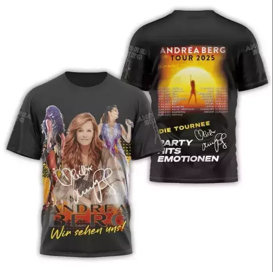 Discover Andrea Berg Tour 2025 AOP 3D T-shirt Gifts Fan