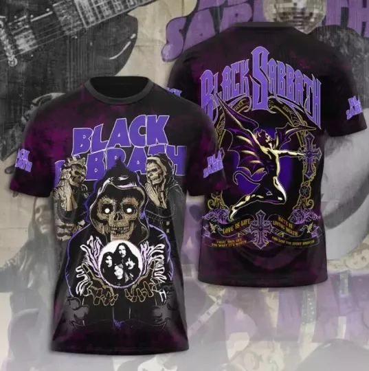 Discover Black Sabbath Shirt Metal Music 3D Shirt For Men And Women Aop T-Shirt