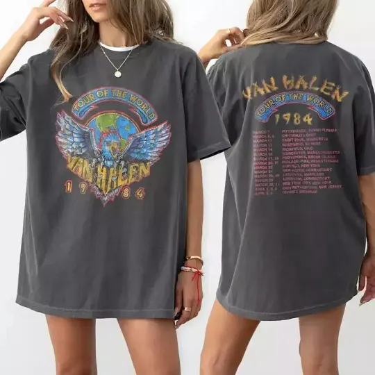 Discover Vintage 1984 van Tour Of The World For Men Women Unisex T-Shirt All Size