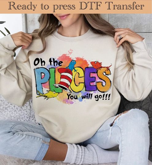 Discover Oh The Place You'll Go sweatshirt , The Cat in stovepipe hat