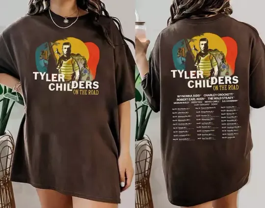 Discover Tyler Childers On The Road 2025 Tour Shirt, Tyler Childers Concert 2025 T-Shirt