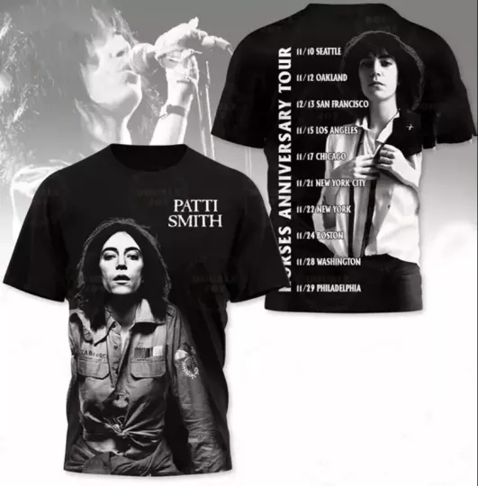 Discover Patti Smith Horses Anniversary Tour 2025 AOP 3D T-shirt