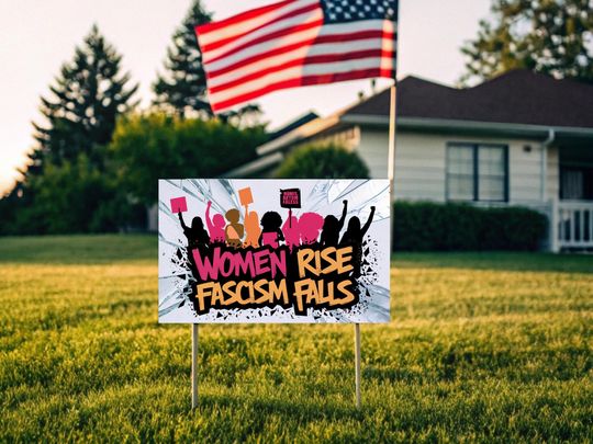 Discover Resist Fascism Yard Sign, Anti Trump Political Statement, Social Justice Decor