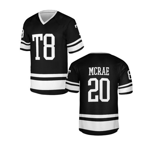 Discover Tate Mcrae T8 Hockey V-Neck Jersey, T8 Mcrae Jersey, Tate McRae 2025 Concert, Miss Possessive Tour 2025 Shirt