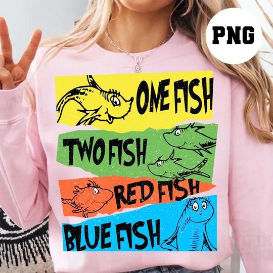 Discover One Fish Two Fish Red Fish Blue Fish sweatshirt