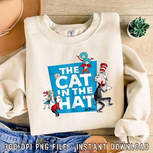 Discover Seuss Geisel The Cat in stovepipe hat Characters sweatshirt