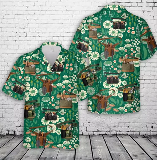 Discover Garden Tool Belt and Tools Hawaiian Shirt