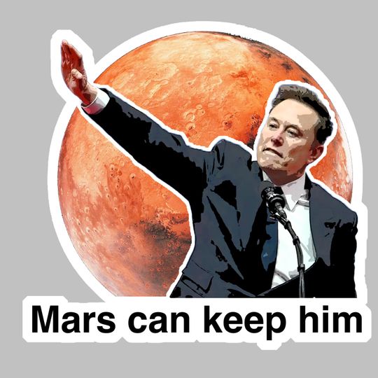 Discover Send Him Home Car Magnet, Mars Can Keep Him Sticker
