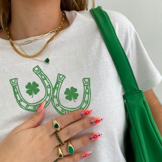 Discover St Patty's Day Baby Tee Cowgirl Lucky Horseshoe Trendy Retro Baby Tee St Paddys Day