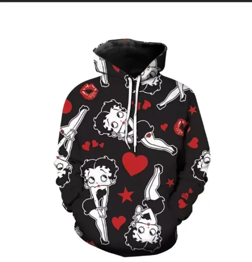 Discover Funny Cartoon Betty Boop Hoodie 3d