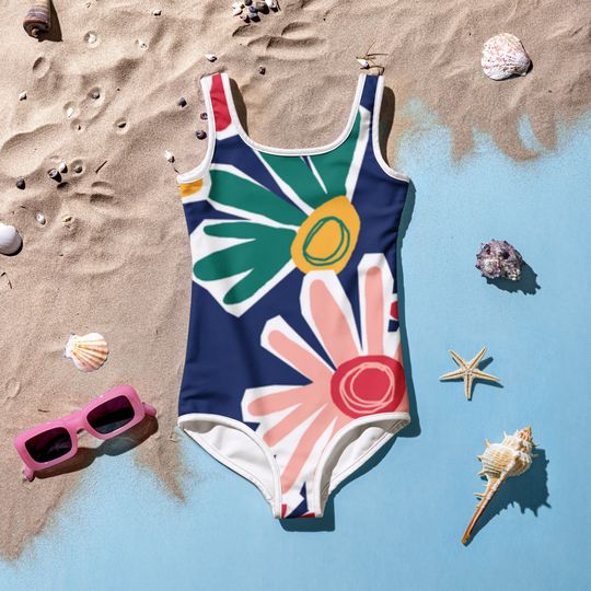 Discover One Piece Swimsuit, Floral Swimsuit, Toddler Girl Summer All-Over Print Swimsuit