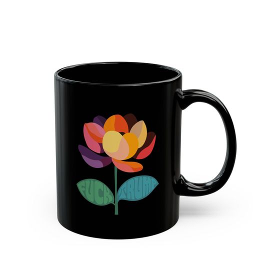 Discover Anti-Trump Subtile Floral Coffee Mug - Resist Activist Political