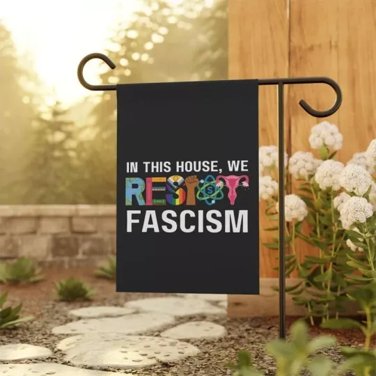 Discover In This House We Resist Fascism Flag - Anti-Trump, BLM, LGBT, Social Justice