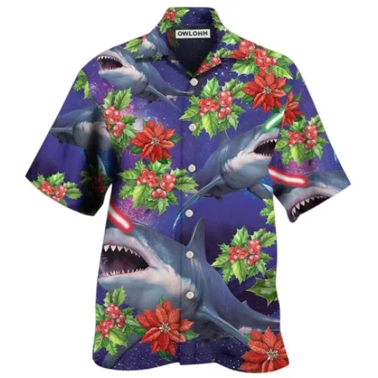 Discover Shark Funny With Xmas Amazing Limited Edition Hawaiian Shirt