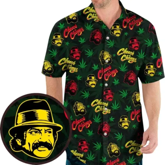 Discover Cheech 038 Chong Pattern Hawaiian Shirt Funny Hawaiian Shirts