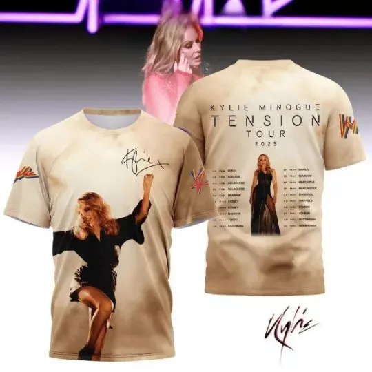 Discover Kylie Minogue Tension Tour 2025 T-Shirt