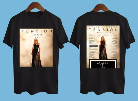 Discover Kylie Minogue 2025 Shirt, Kylie Minogue Tension World Tour Shirt