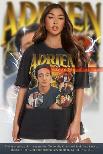 Discover ADRIEN BRODY Vintage Shirt, Adrien Brody Homage Tshirt