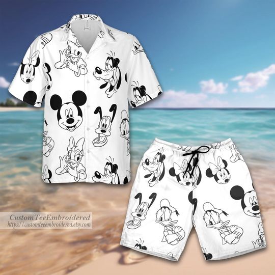 Discover Mouse And Friends Hawaiian Shirt And Shorts , Mouse  Cruise Shirt