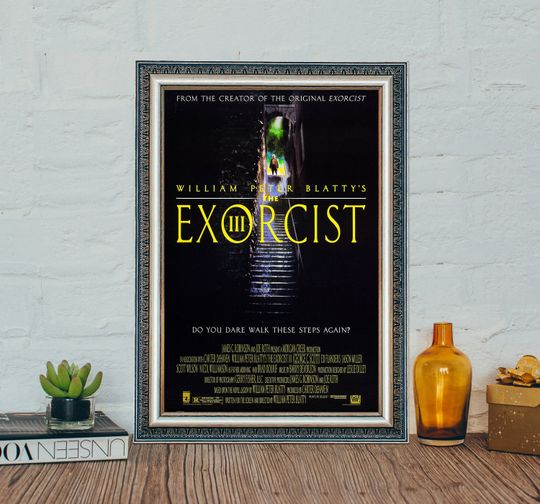 Discover The Exorcist III Movie Poster, The Exorcist III (1990) Classic Vintage Horror Movie Poster, Canvas Cloth
