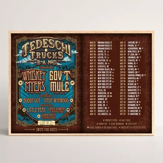 Discover Tedeschi Trucks Band Live In 2025 Co Headline With Whiskey Myers poster