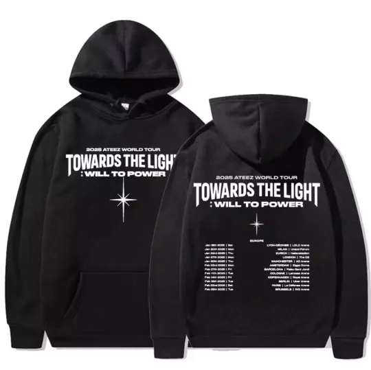 Discover 2 sided hoodie, Ateez World Tour 2025 Towards The Light Will To Power Hoodie