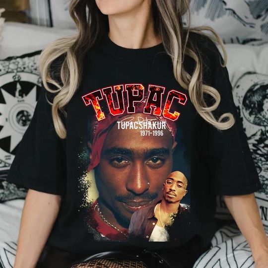 Discover Tupac Sweatshirt, Tupac Shakur Graphic Tee, Tupac Rap Shirt, 2Pac Tee, Vintage Band shirt