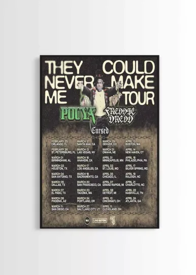 Discover Pouya They Could Never Make Me Tour 2025 poster