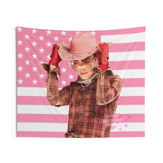 Discover Ateez Hongjoong America Flag Tapestry, Kpop Funny Room