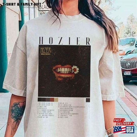 Discover Hozier Album T-Shirt Vintage Music Graphic Tee Unisex