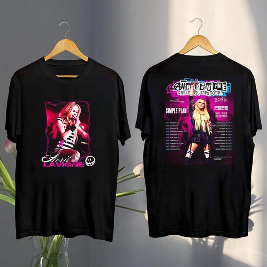 Discover Avril Lavigne Graphic Shirt, 2025 Avril Lavigne Greatest Hits Tour T-Shirt