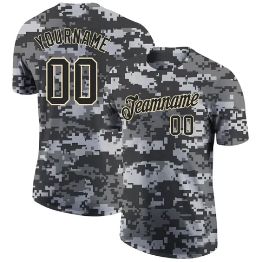 Discover Custom Camo Black-Cream Performance Salute To Service T-Shirt
