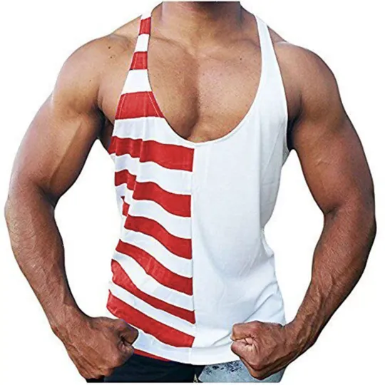 Discover Men Plain Sleeveless Gym Sports Tank Top Fitness Muscle T-shirt