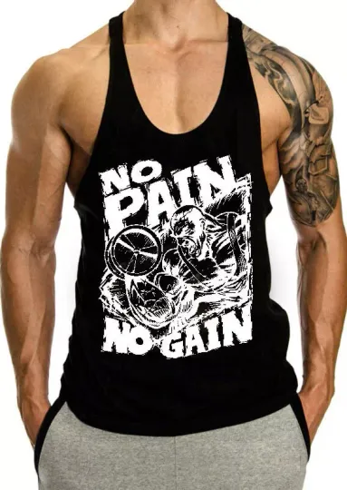 Discover Men Gym Workout Tank Top Y-Back Muscle Tee Stringer Bodybuilding Sleeveless Vest