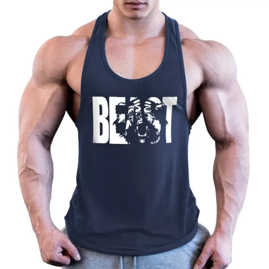 Discover Men's Workout Tank Top Gym Muscle Tee Fitness Bodybuilding Sleeveless T Shirt