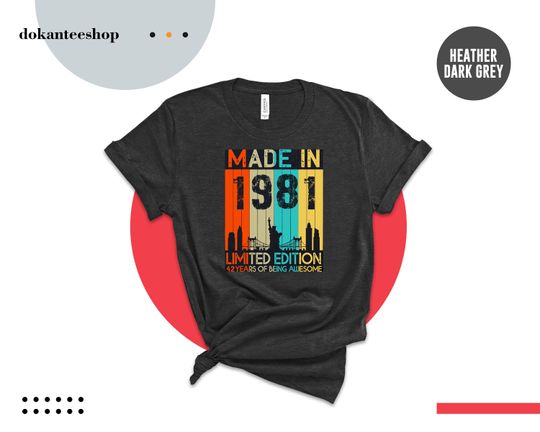 Discover Made In 1981 Limited Edition 42 Years Of Being Awesome, Vintage Dolly Parton Shirt