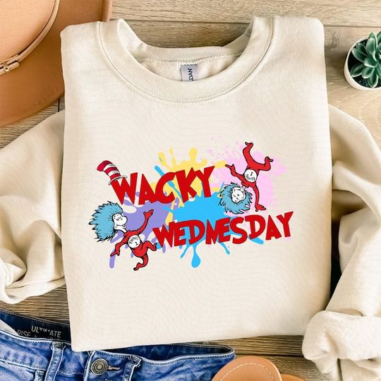 Discover Wacky Wednesday Read Across America Today sweatshirt