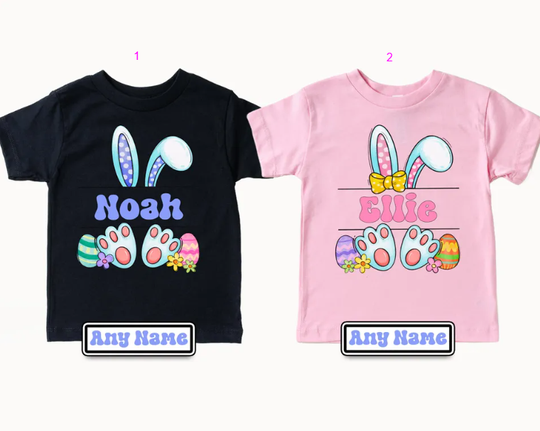 Discover Personalized Happy Easter Custom Shirt,Cute Bunny Toddler TShirt, Easter Family Trip Shirt