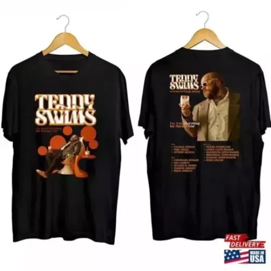 Discover Teddy Swims UK Tour Lose Control 2024 T-shirt 2 sided