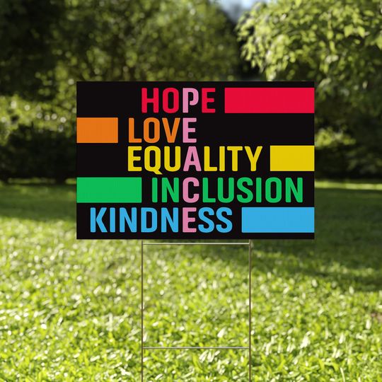 Discover PEACE Yard Sign - Hope, Love, Equalit