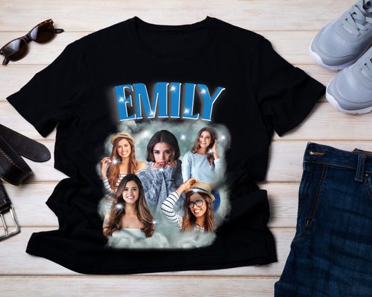Discover Personalized 90s Vintage Bootleg | Trendy Girlfriend Print T-Shirt