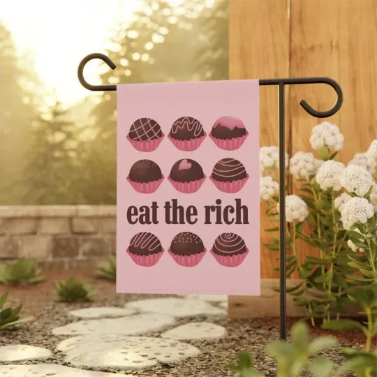 Discover Valentine's Day Eat The Rich Garden Flag, Anti-Trump, Anti-Capitalist